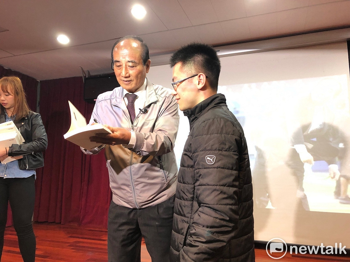 爭取國民黨內總統提名的前立法院長王金平上午到台北市立大學發表演講。 圖：趙婉淳 /攝