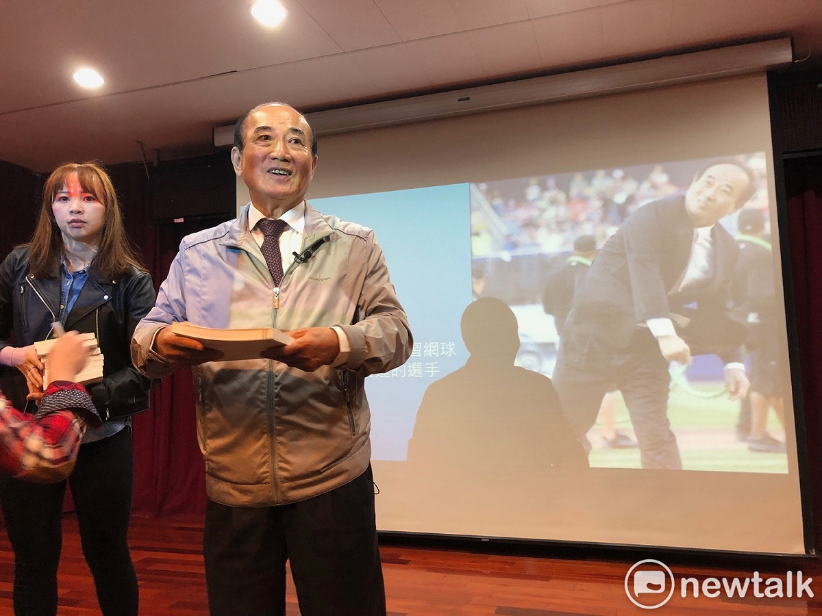 爭取國民黨內總統提名的前立法院長王金平上午到台北市立大學發表演講。 圖：趙婉淳 /攝