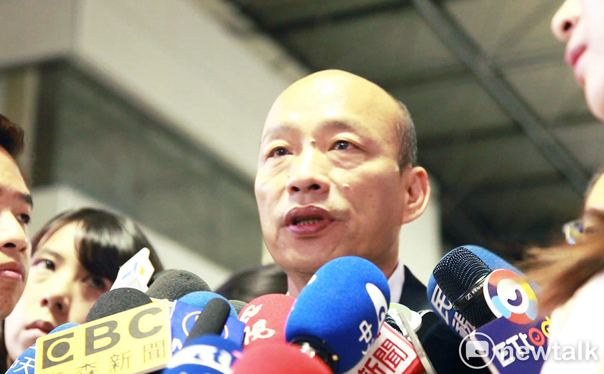 高雄市長韓國瑜今日受訪時針對那4千萬元政治獻金，他預告下周一將做說明。 圖：林昀真/攝（資料照）。