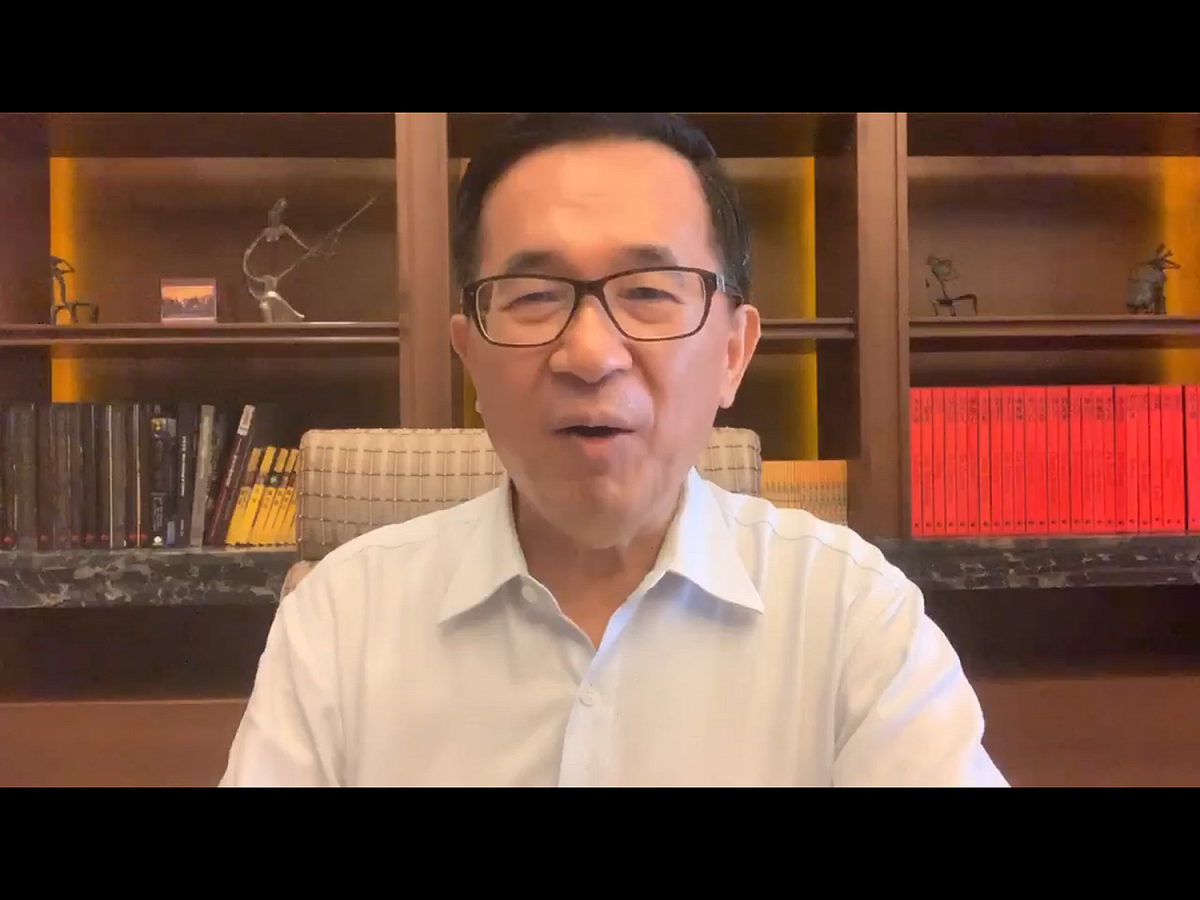 針對募兵制，前總統陳水扁質疑，「楊志良不敢批評馬英九卻誣陷阿扁，是否存心不良？ 」 圖：翻攝自陳水扁新勇哥物語（資料照片）