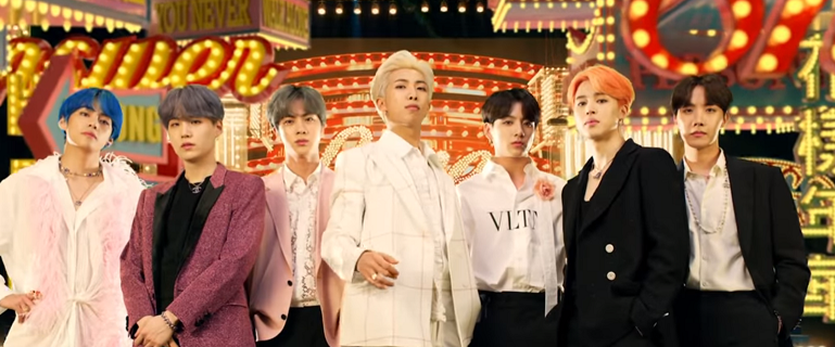 防彈少年團新曲《Boy With Luv》MV。 圖：翻攝自Youtube