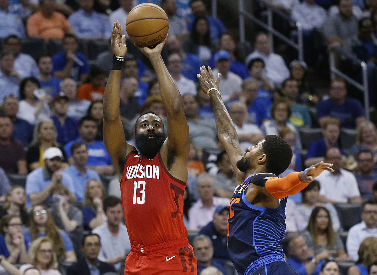 火箭球星James Harden。 圖／美聯社／達志影像