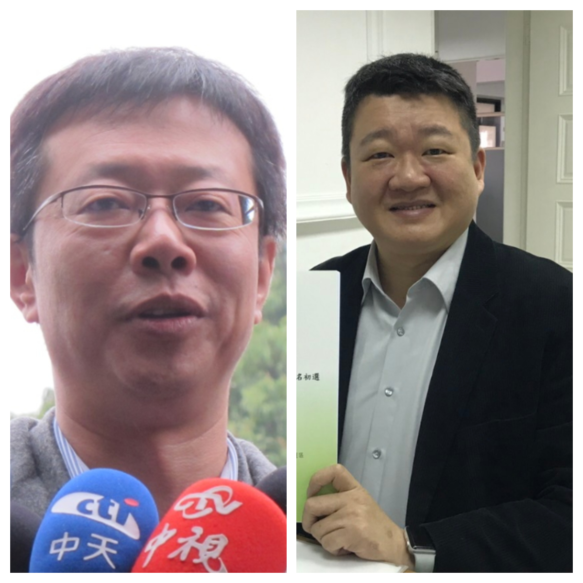 議員何博文（圖右）欲挑戰現任張宏陸。 圖：新頭殼合成圖
