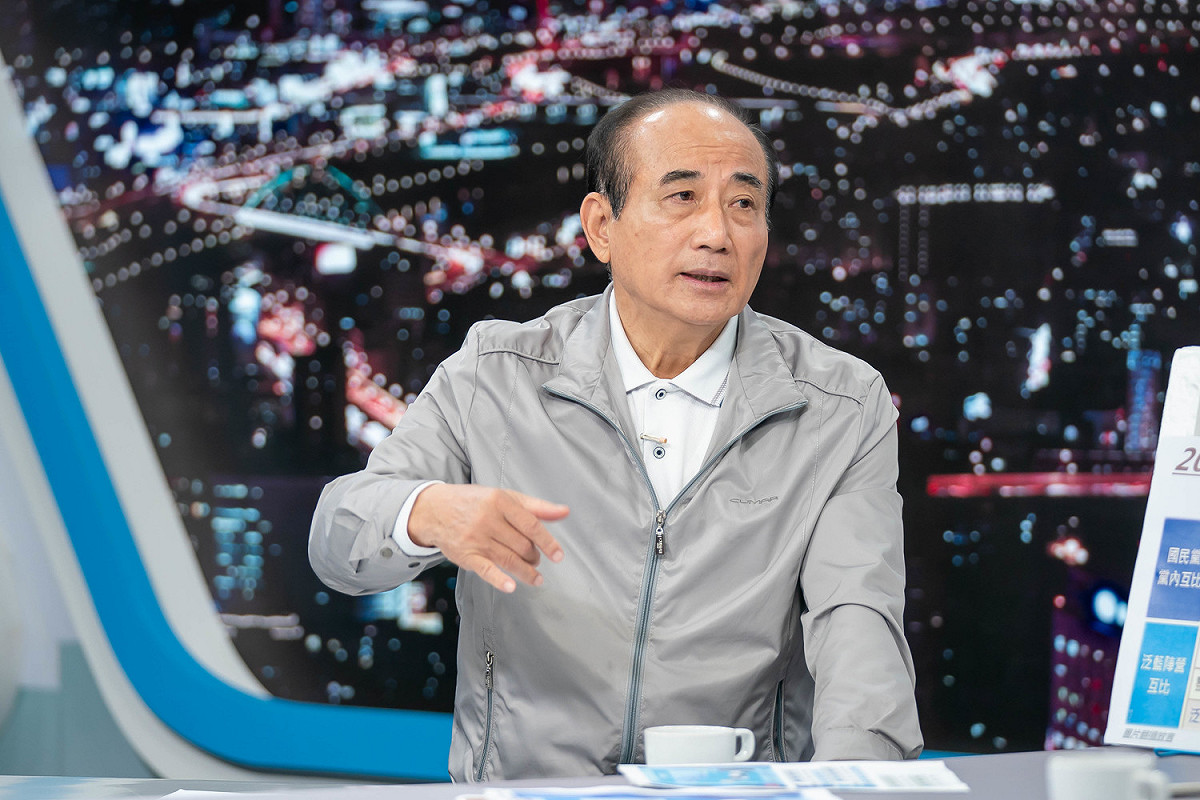 爭取國民黨總統提名的前立法院長王金平今（16）天下午接受「少康戰情室」預錄節目專訪。 圖：TVBS少康戰情室提供