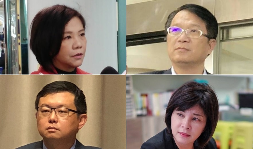 民進黨台南市立委第一選區由賴惠員出線，包含現任立委葉宜津（左上）、前台南市副市長顏純左（右上）、前農委會副主委李退之（左下）、前議員賴惠員（右下）。最終由賴惠員脫穎而出。 圖：新頭殼合成