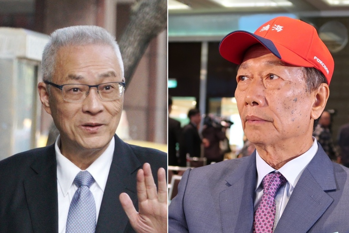中國國民黨主席吳敦義VS.鴻海董事長郭台銘 圖：新頭殼合成