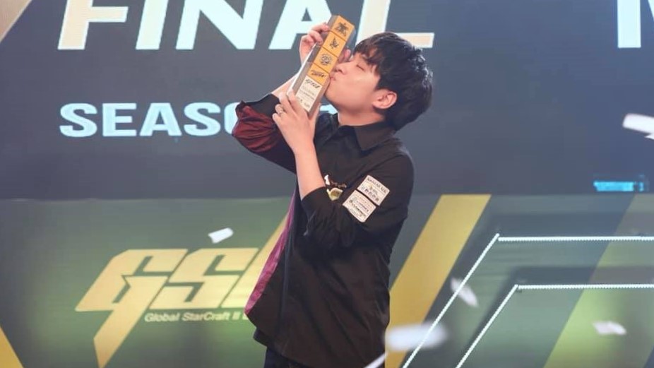 Maru成功達成GSL四連霸，創下GSL歷史紀錄。 圖：翻攝Jin Air Greenwings臉書粉專