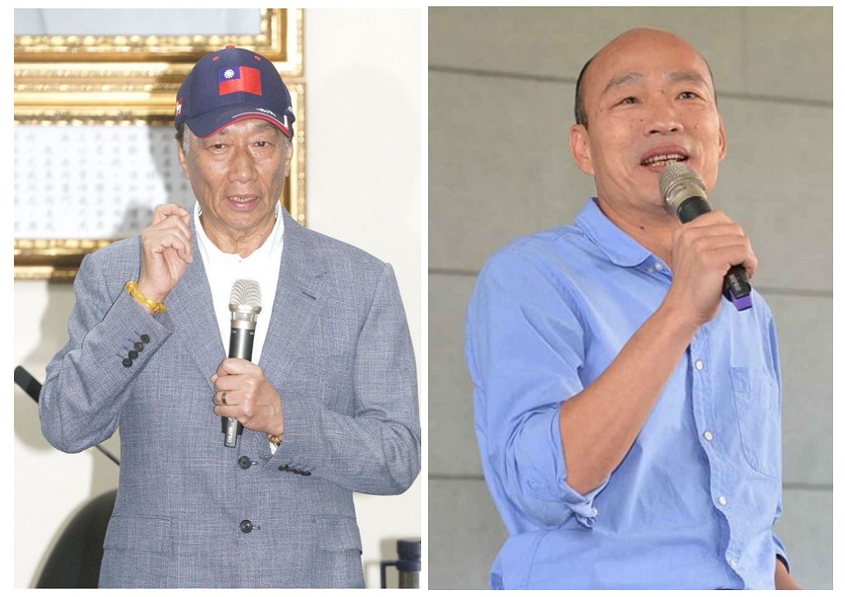 台北市議員王世堅說，郭董這個大颶風把大家都捲走了，許多人「棄韓神而去」。 圖：新頭殼合成。