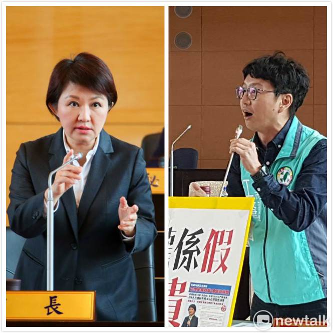 盧秀燕面對議員的質詢毫不退讓。 圖 : 新頭殼合成