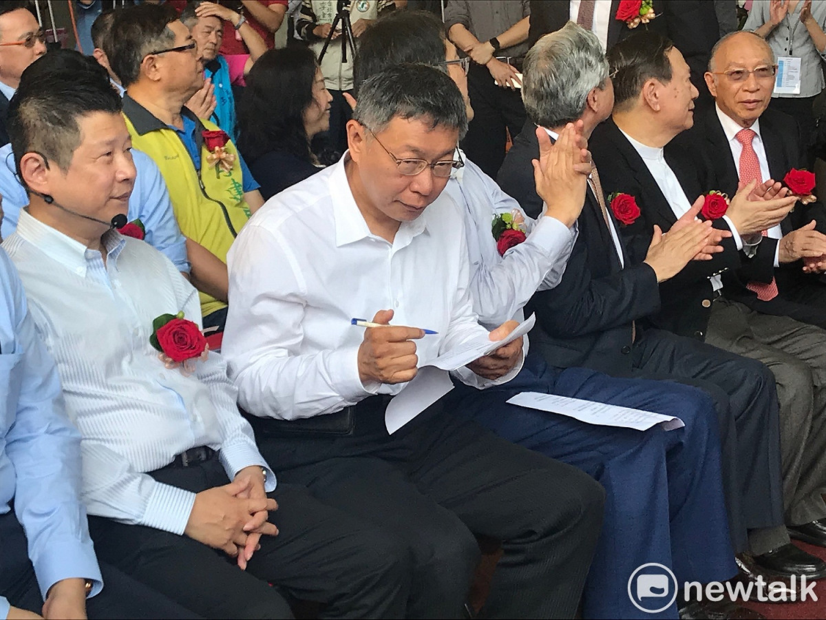 台北市長柯文哲出席「內科之心」內湖科技園區產業支援設施開發計畫BOT案。 圖：周煊惠 / 攝