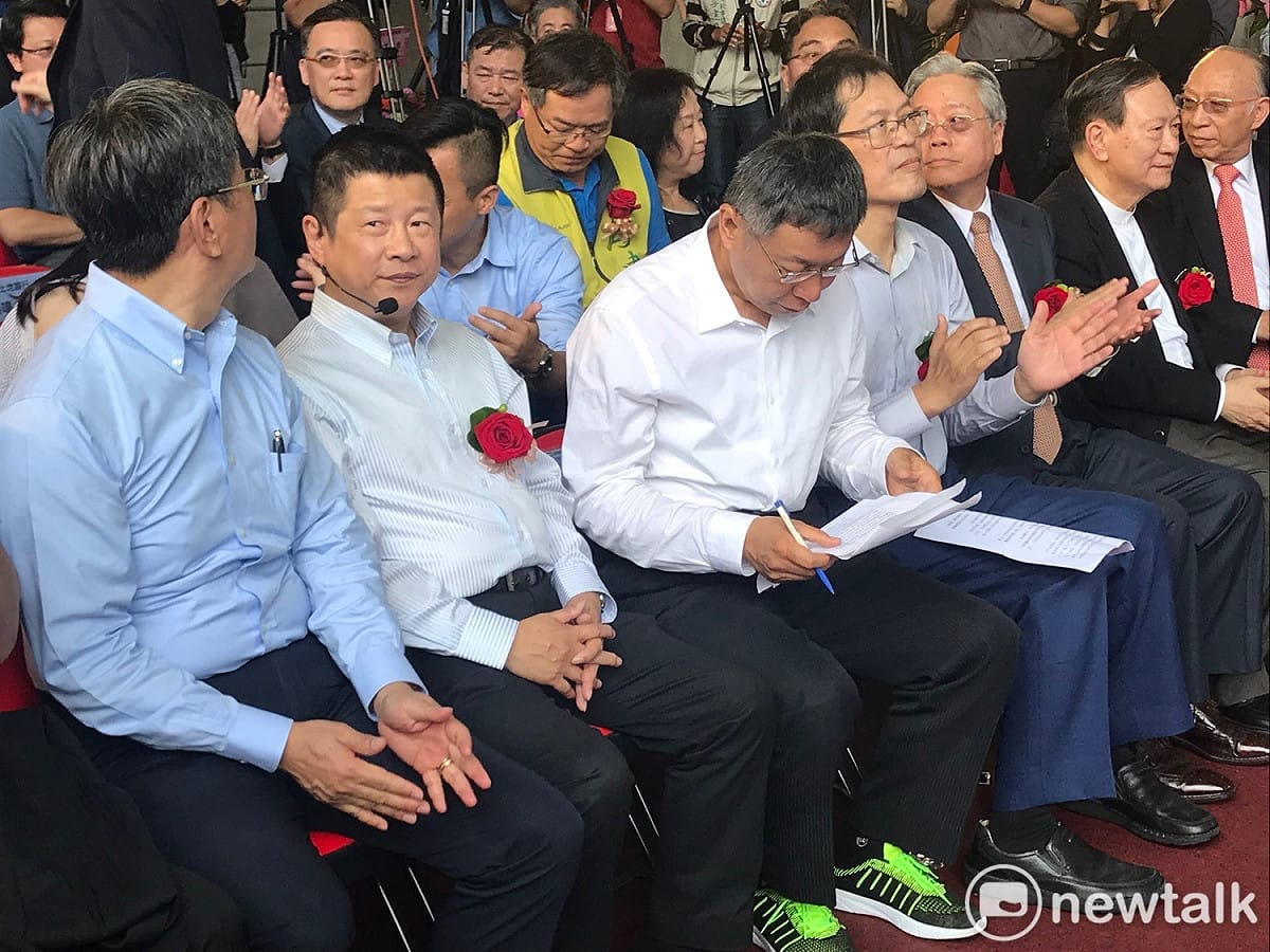 台北市長柯文哲今日出席「內科之心」內湖科技園區產業支援設施開發計畫BOT案。 圖：周煊惠 ／攝