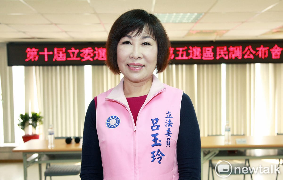 桃園市立委選舉第五選區(平鎮、龍潭)國民黨内初選民調，現任立委呂玉玲以41.071%支持率勝出。 圖：林昀真／攝