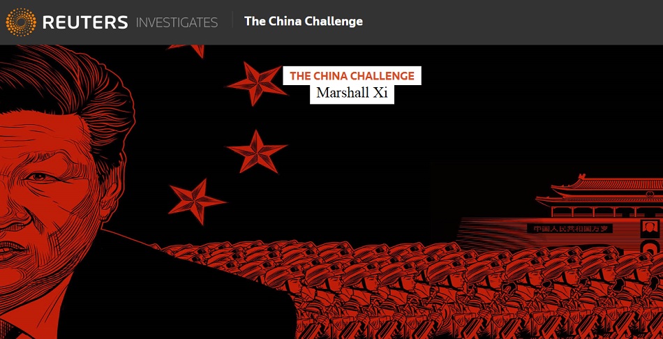 路透社23日發表「中國挑戰」（The China Challenge）系列報導，披露中國軍隊的驚人進步正在如何終結美國數十年來在亞洲的霸權地位。 圖：翻攝REUTERS官網