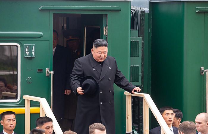 朝鮮領導人金正恩24日抵達俄羅斯，將首度會晤俄國總統，討論朝鮮非核化等議題。 圖：翻攝自俄羅斯駐南非大使館推特