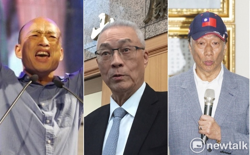 國民黨前立委蔡正元認為，吳敦義為了黨忍辱負重，並將炮口指向韓國瑜與郭台銘，砲轟韓流是「烏合之眾」，台風是「高空雷鳴」。 圖：新頭殼合成