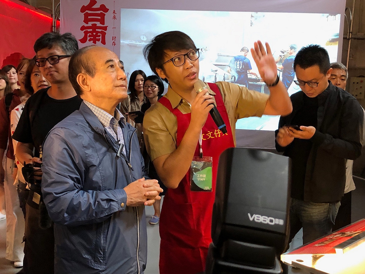 爭取國民黨總統提名的前立法院長王金平上午參觀2019文博會。 圖：趙婉淳／攝