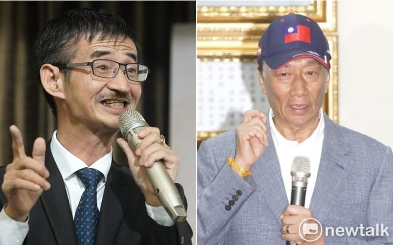 蝴蝶蘭董事長吳祥輝（左）、鴻海集團董事長郭台銘（右）。 圖：新頭殼合成