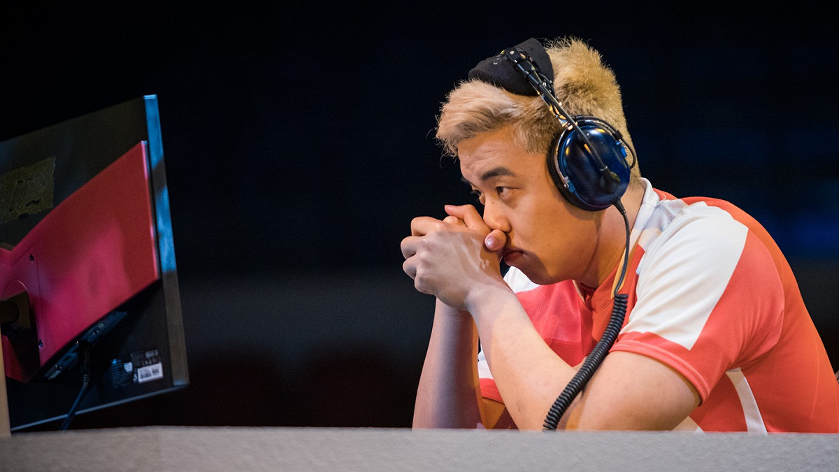Justsaiyan擊敗Hunterace，成為C組首位八強晉級選手。 圖：暴雪娛樂提供