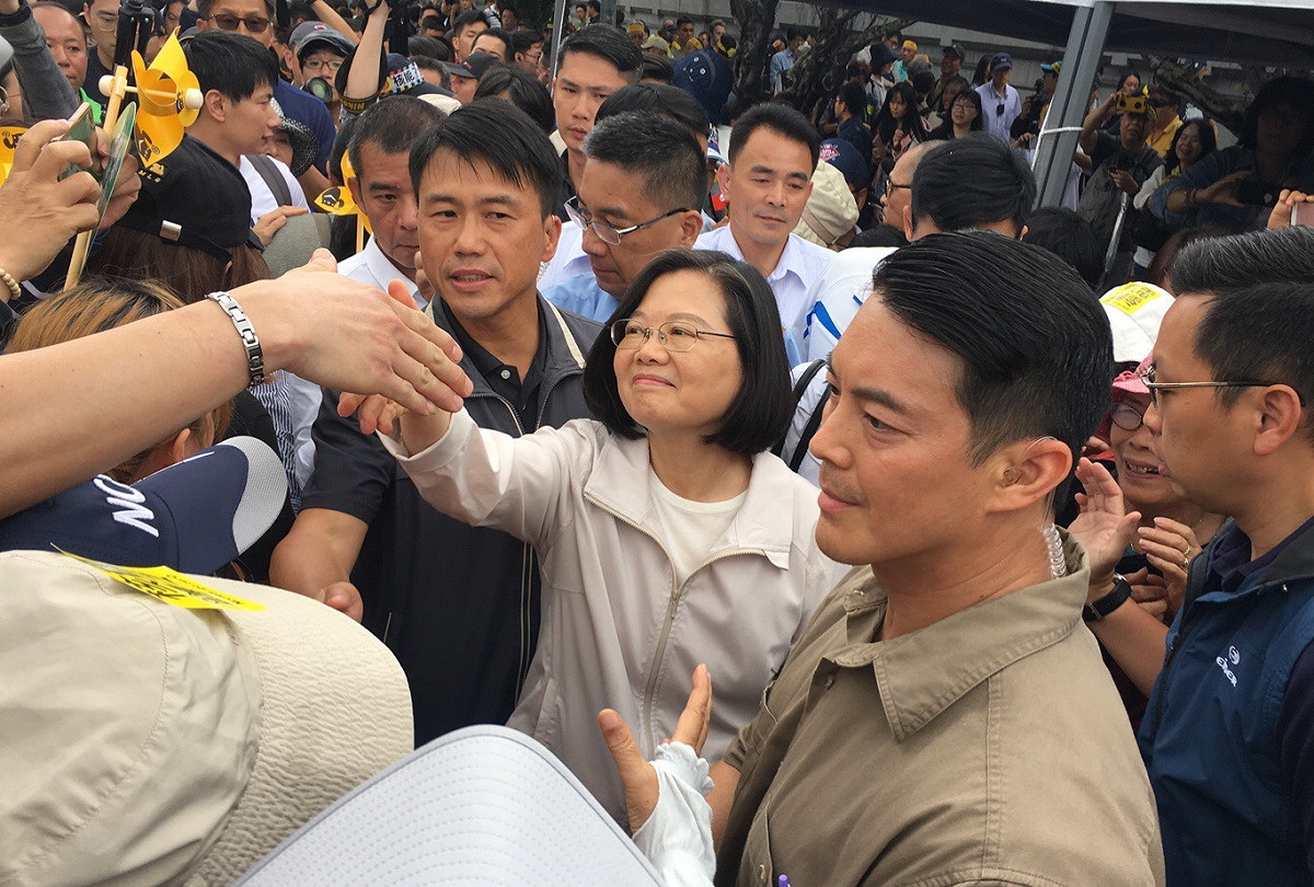 總統蔡英文出席廢核大遊行。 圖：張良一/攝