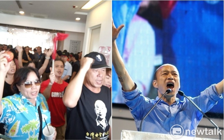 高雄市長韓國瑜颳起的韓流現象，同時吸引許多韓粉的熱情支持。 圖 : 新頭殼合成