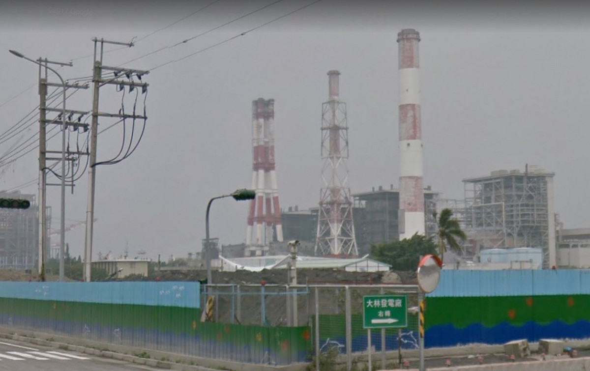 高雄小港大林火力發電廠。 圖：翻攝Google Map