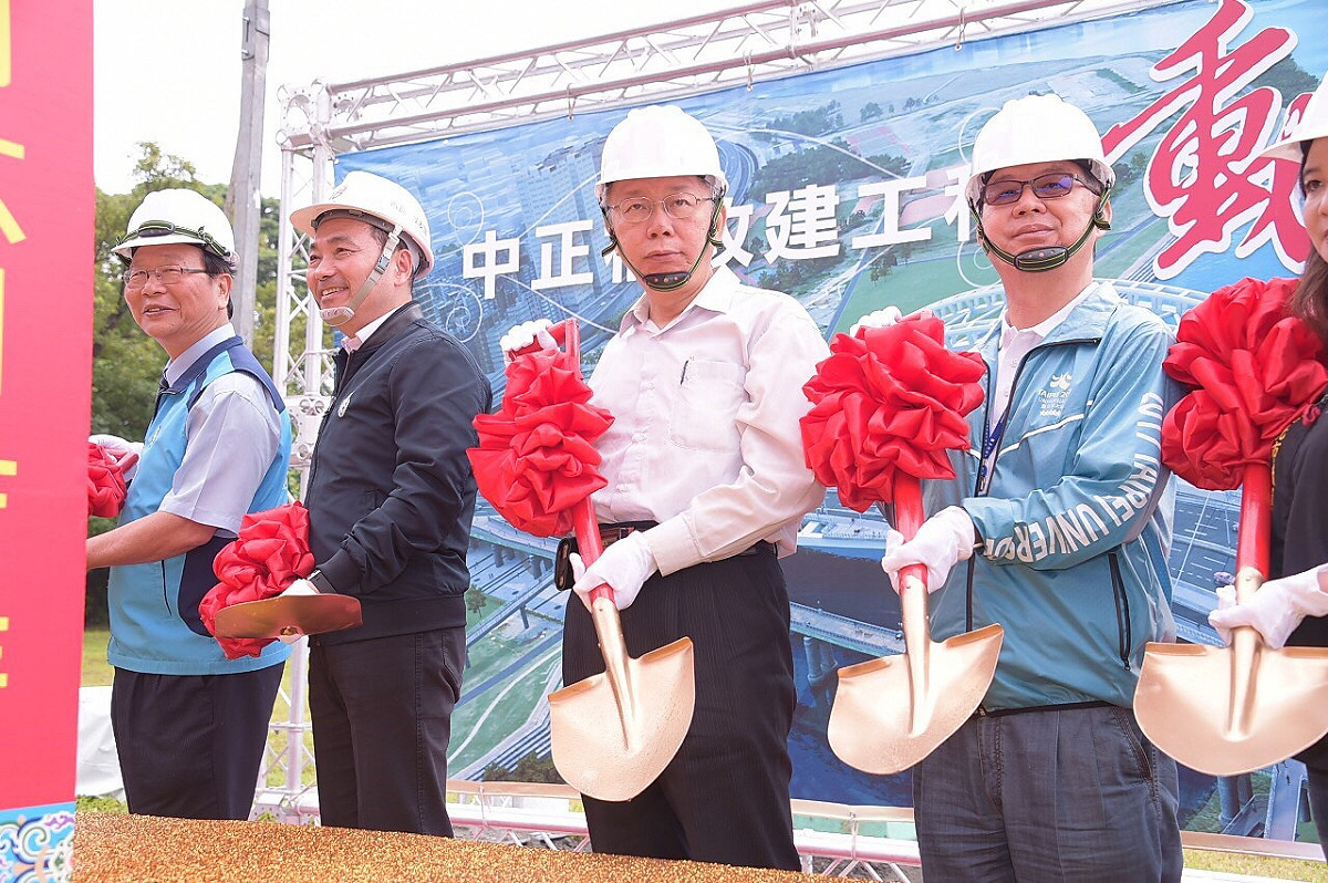 台北市長柯文哲今(6)早參加中正橋改建開工祈福典禮。 圖：台北市政府／提供