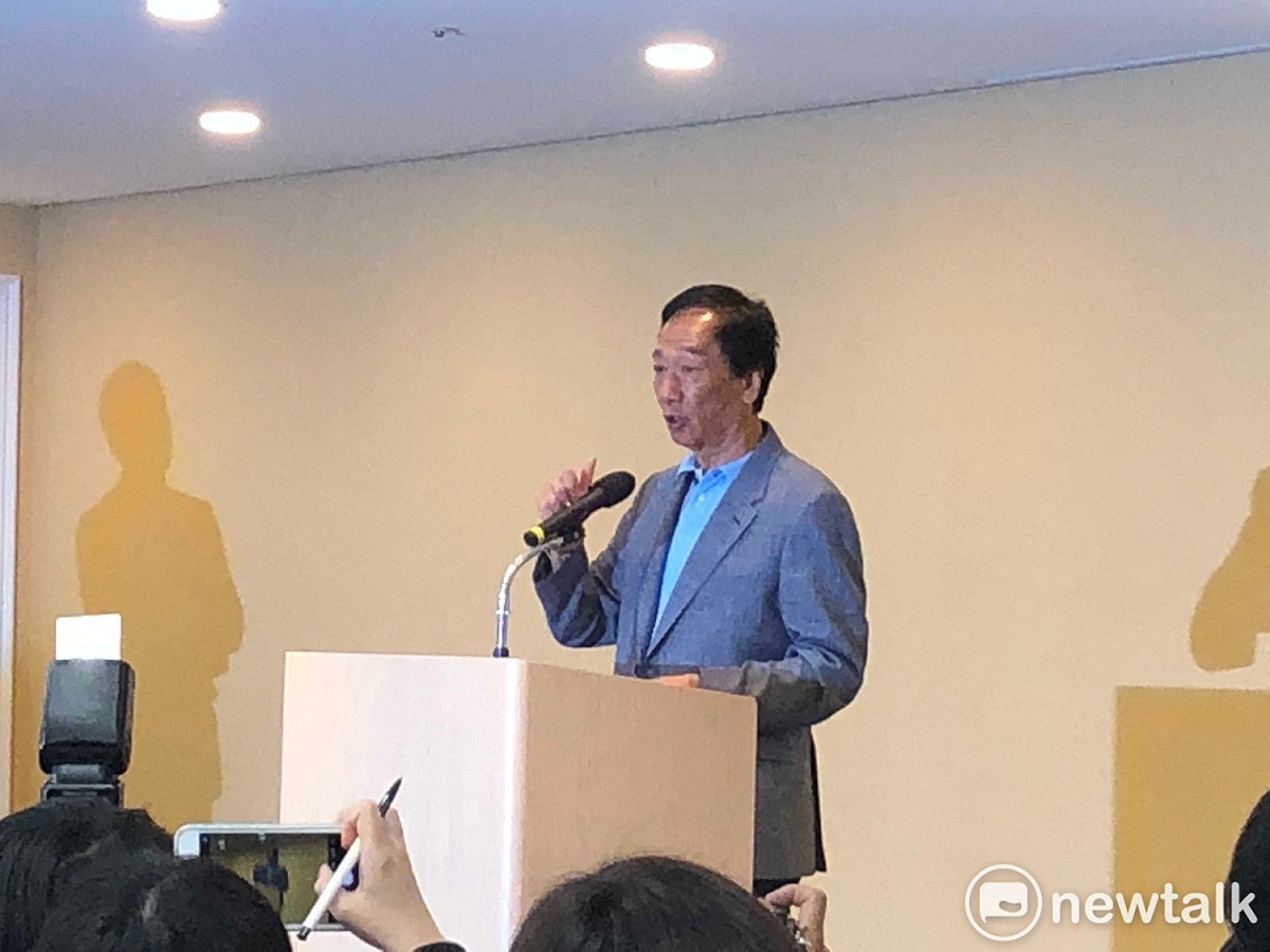 鴻海集團接班問題成焦點，鴻海董事長郭台銘表示，10日董事會公布名單有上榜才有機會。 圖：趙婉淳/攝
