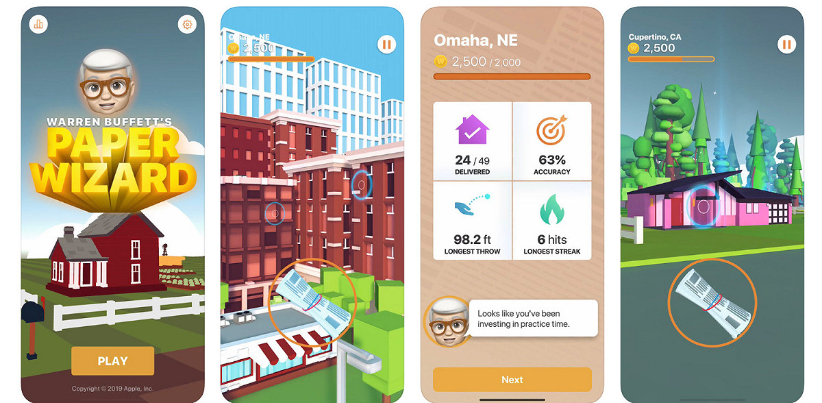 蘋果推出《巴菲特：報紙精靈》小遊戲 圖：翻攝APP store