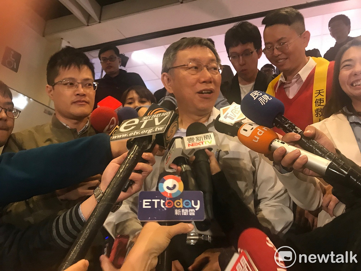 台北市長柯文哲今日出席北市國際護師節慶祝大會暨績優護理人員頒獎典禮。 圖：周煊惠 ／攝