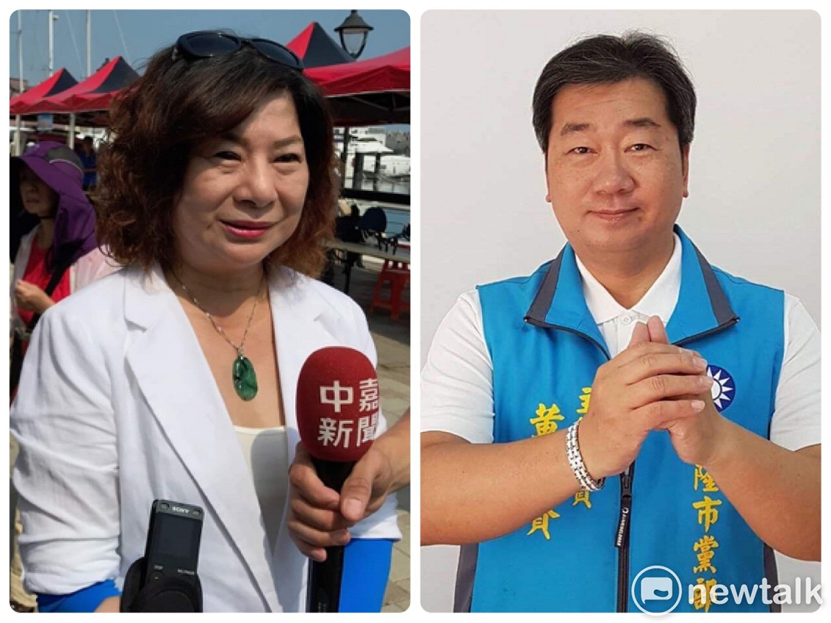 基隆市議會前議長、現任議員宋瑋莉（左）與基隆市黨部主委黃希賢（右）今登記參選國民黨內基隆市立委初選。 圖：新頭殼合成照