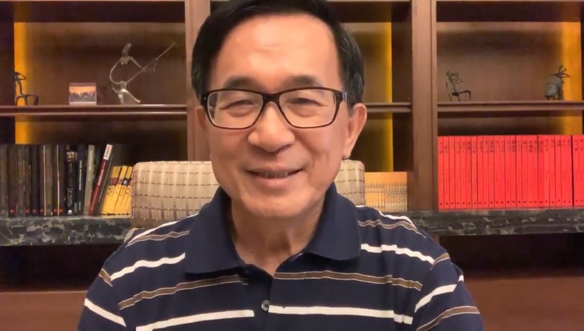 前總統陳水扁今天在臉書公開力挺賴清德，大喊「清德接棒，台灣更棒！」 圖：翻攝YonGe Chen臉書（資料照片）