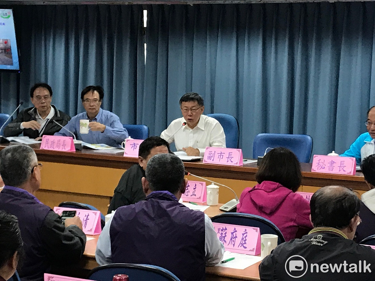 台北市長柯文哲今日出席北投區里長市政座談會。 圖：周煊惠 ／攝