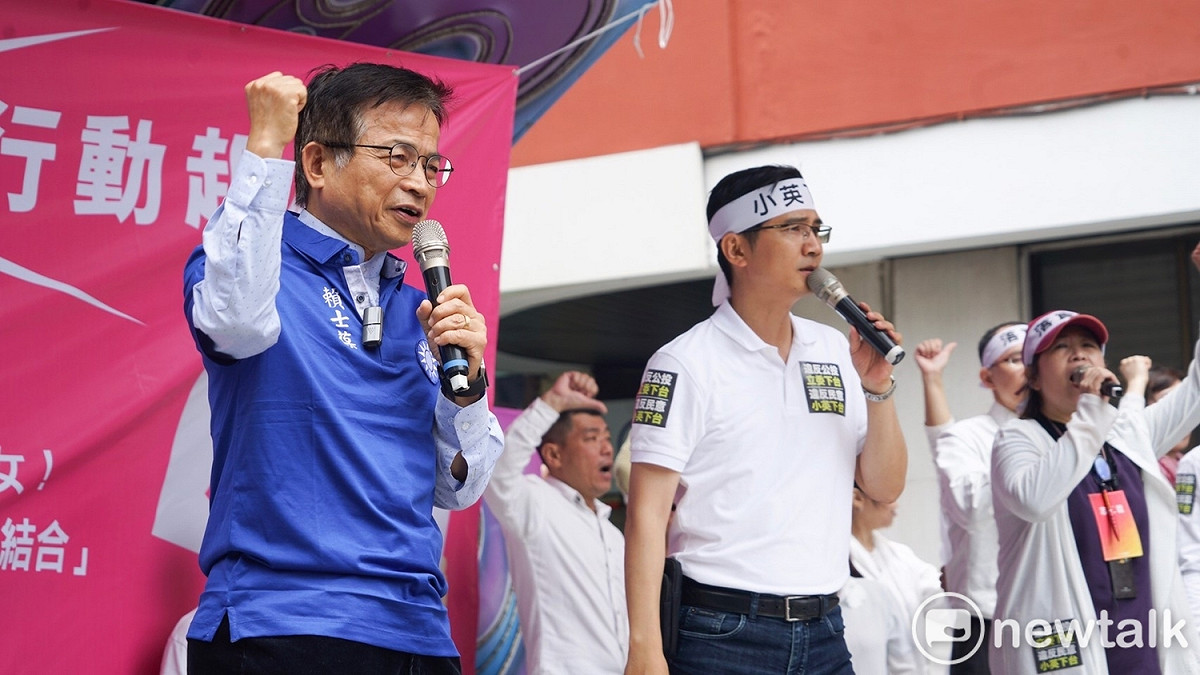 賴士葆前來參加聲援反同團體活動。 圖：幸福盟／提供