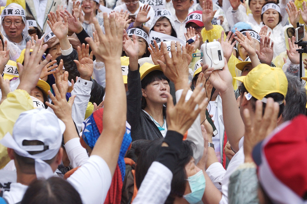 反同民眾抗議。 圖：張良一／攝