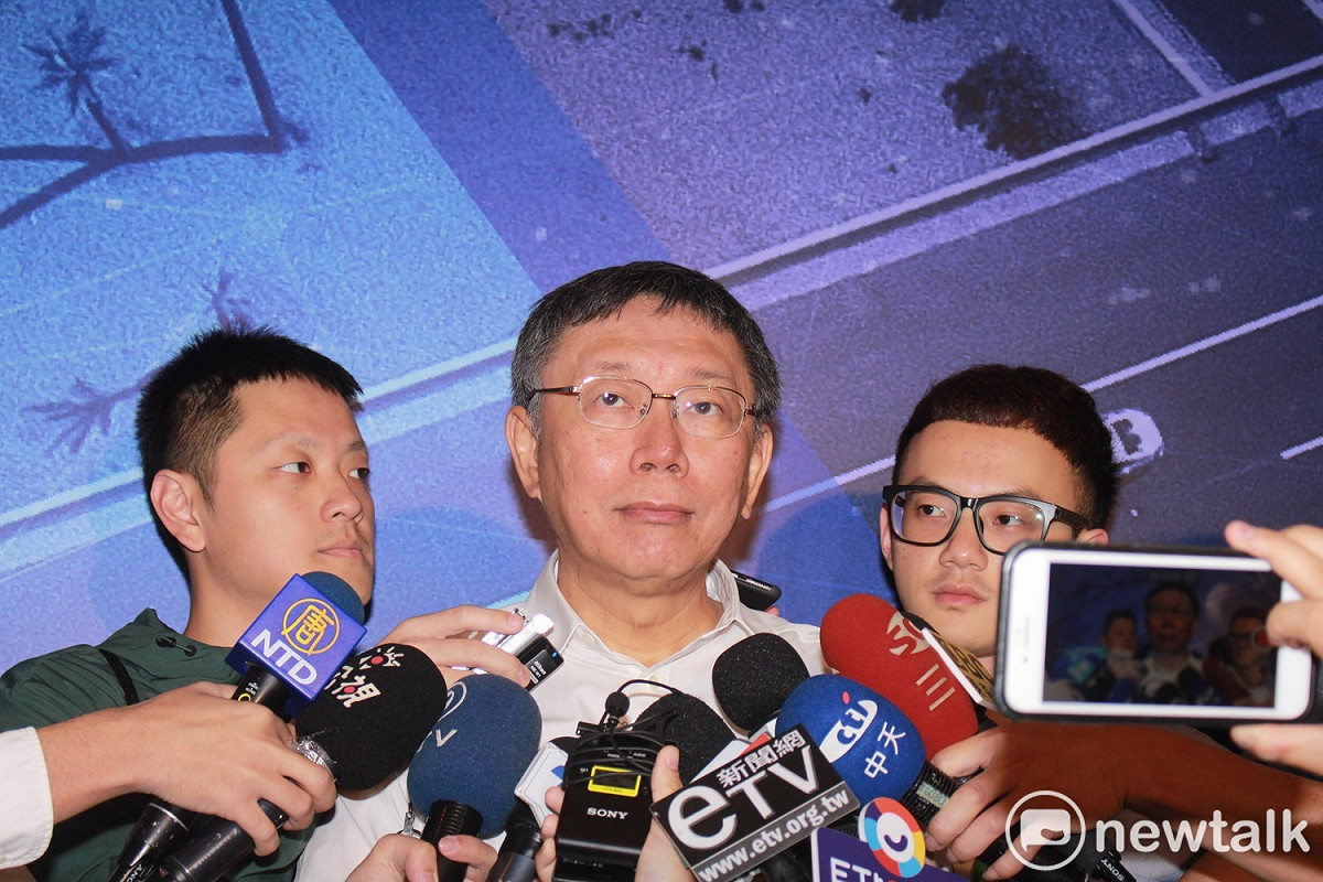 台北市長柯文哲今日說，小英的策略就是親美抗中，「親美是不錯啦。問題抗中，現在中國打不贏美國，但修理台灣綽綽有餘」。 圖：周煊惠 / 攝