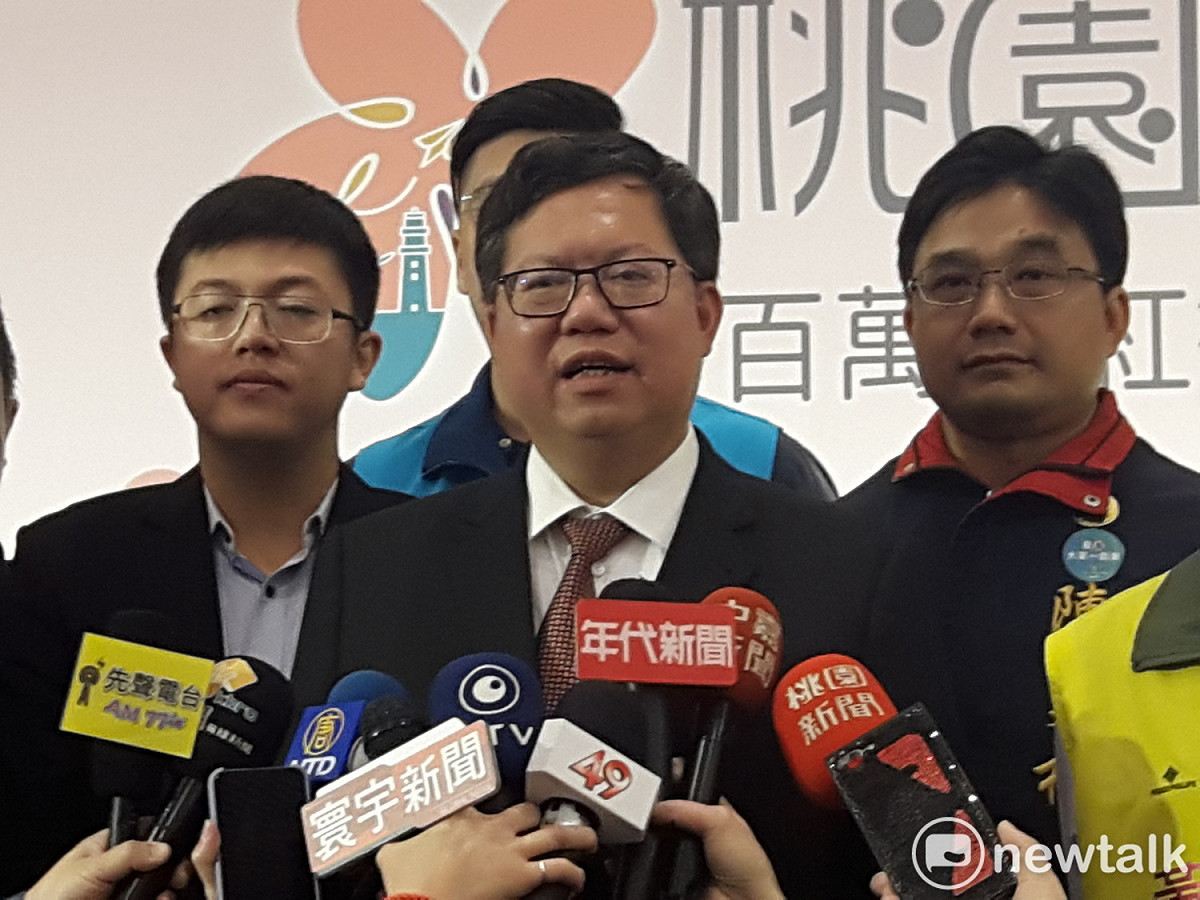 鄭文燦巧妙回應敏感話題，希望更多人挺桃園。 圖：林昀真/攝