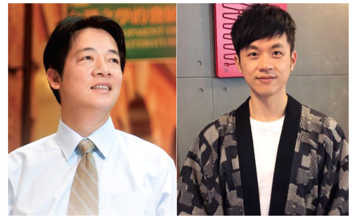 左：行政院前院長賴清德；右：藝人陳嘉行。 圖：新頭殼合成