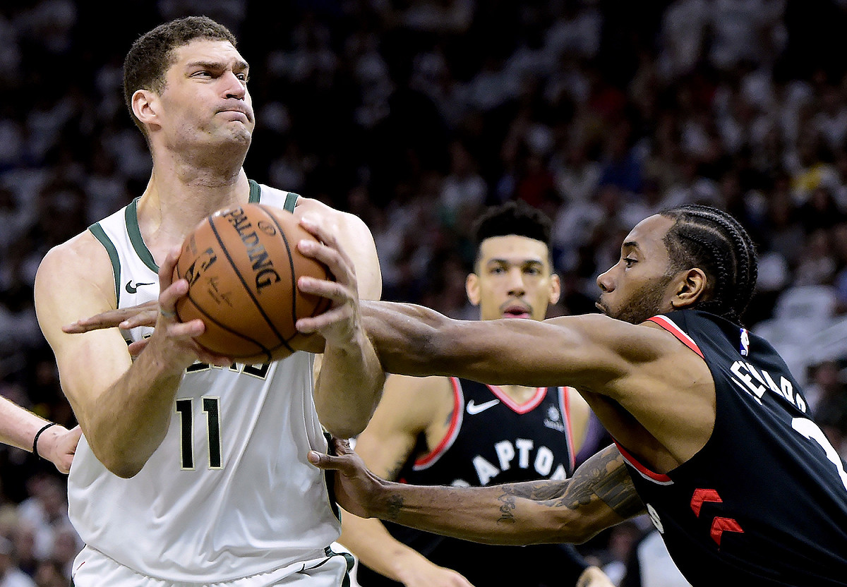 公鹿中鋒Brook Lopez。 圖／美聯社／達志影像