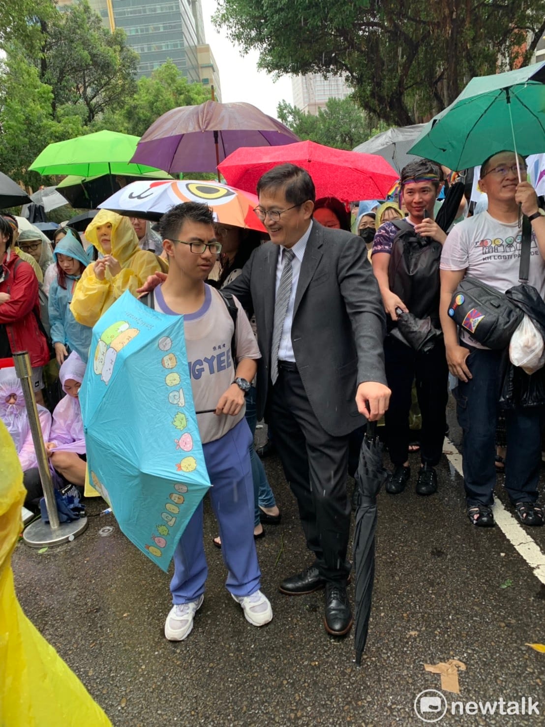 和碩董事長童子賢現身挺同。 圖：周煊惠 ／攝