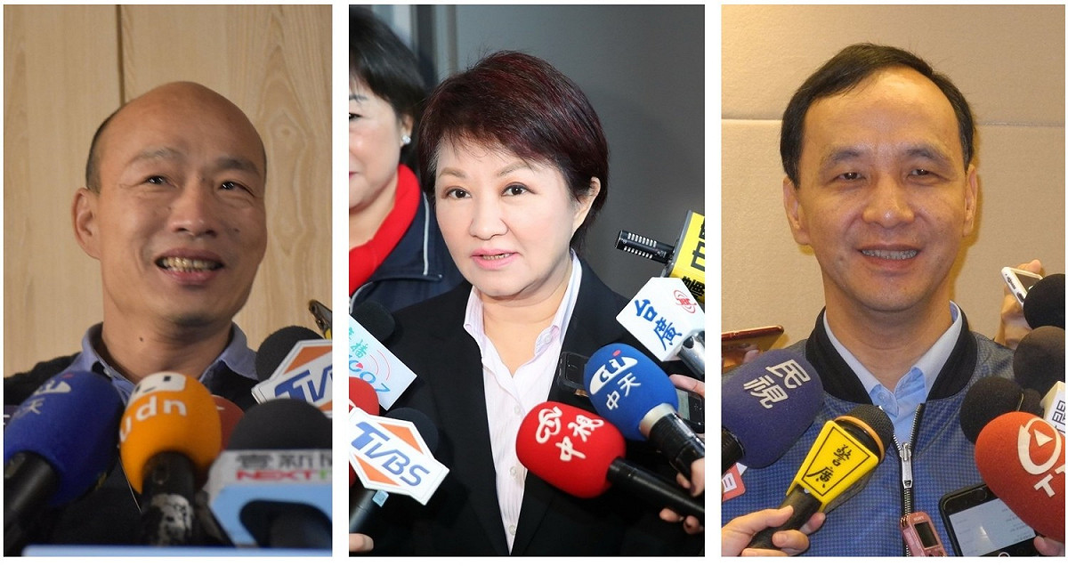 繼「韓國瑜市長網軍後援會」更名為「郭台銘競選總統網軍後援會」後，有網友發現連台中市長盧秀燕及前新北市長朱立倫的臉書後援會社團都分別被改名為「郭台銘總統後援會」和「郭台銘成吉思汗鐵衛營」。 圖：新頭殼製作。