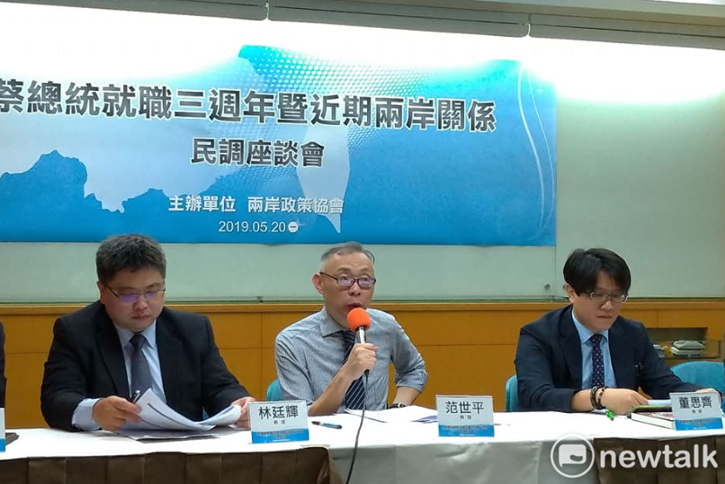 范世平給蔡英文執政70分。 圖:陳佩君/攝