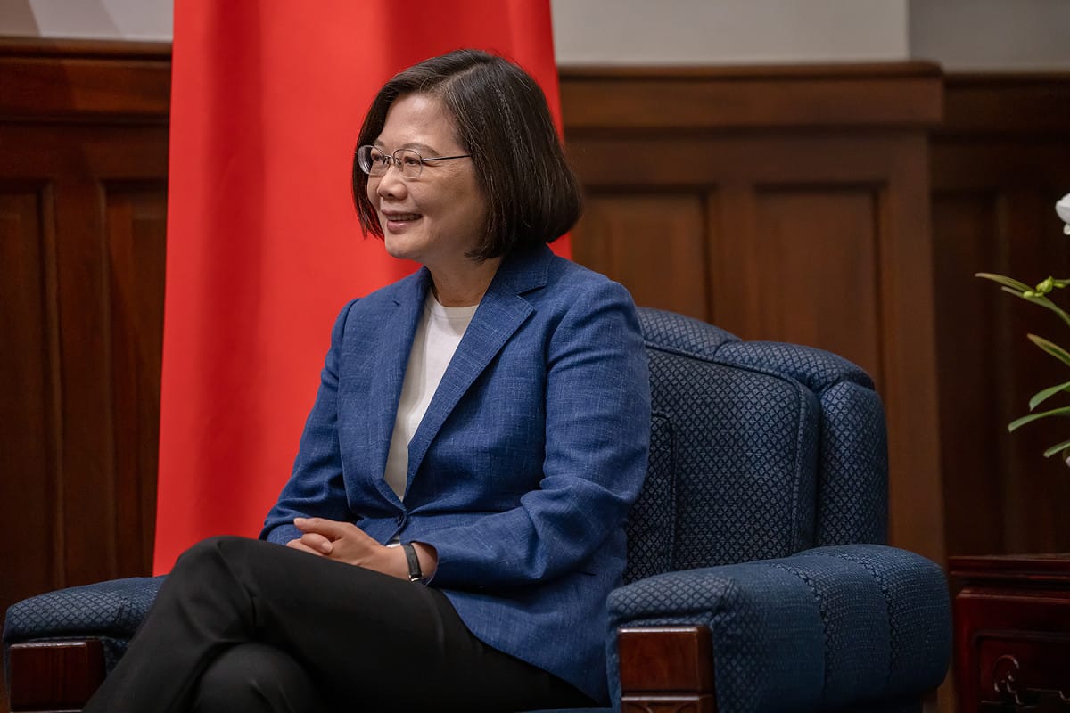 蔡英文說，在「一國兩制台灣方案」出現時，台灣的總統沒有遊移或模糊的空間，必須要講清楚。 圖：總統府提供