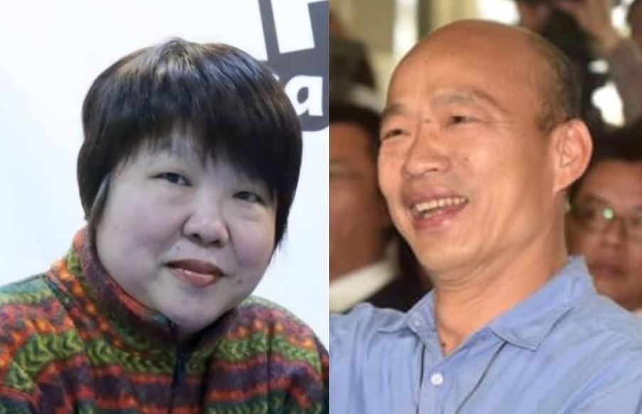 就在高雄市長韓國瑜（右）前往台中舉行20萬人造勢大會的同時，資深媒體人黃光芹（左）再度於臉書貼出《你所不知道的韓國瑜-系列7》 說，韓國瑜明明知道自己沒有參選總統正當性，也曾在4月下旬與幕僚密會後達成三點共識，「下定決心不選」，怎知才事隔兩天又變卦了！ 圖 : 新頭殼合成