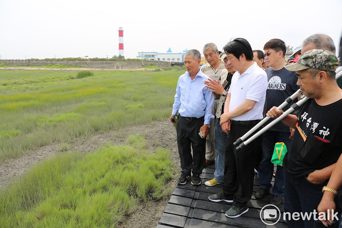 前行政院長賴清德今日前往台中高美濕地參訪。 圖：賴清德辦公室 / 提供