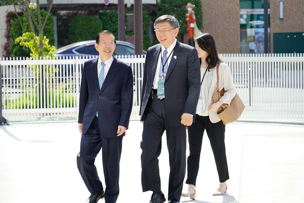 柯文哲先前在謝長廷陪同下，進行日本行4天行程。 圖：台北市政府 / 提供