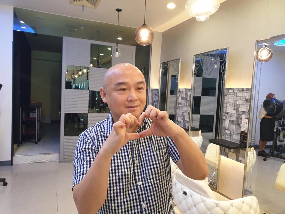 潘恆旭今日公佈光頭造型。 圖：翻攝自潘恆旭臉書