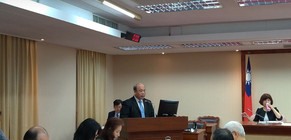 陳朝建今天前往內政委員會備詢。 圖:陳佩君/攝