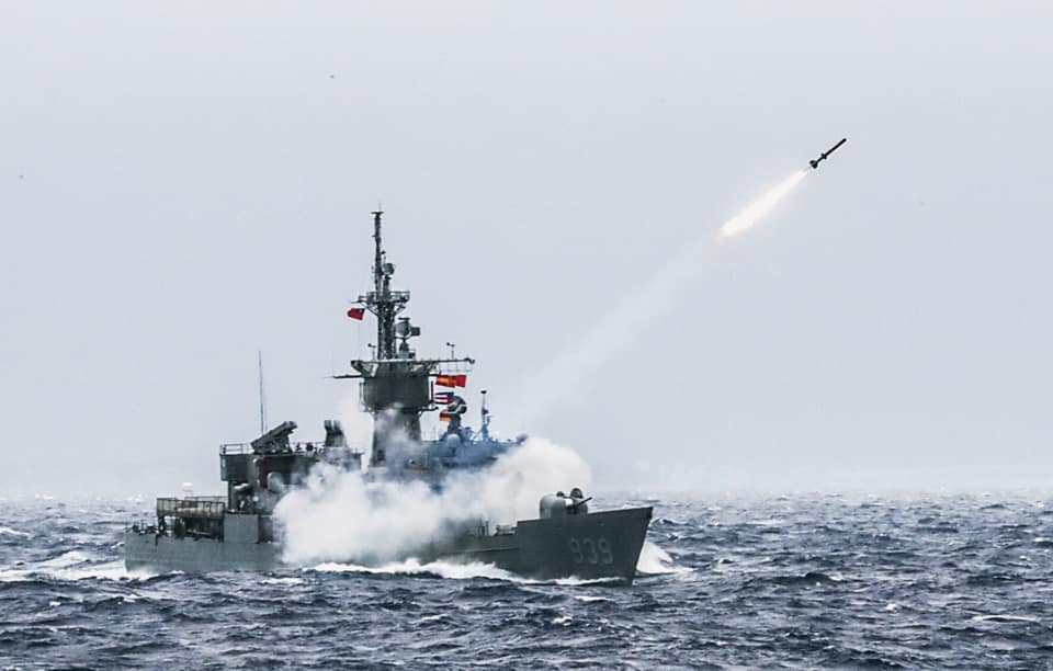 「漢光35號演習」濟陽級艦實施防空作戰。 圖：軍聞社提供