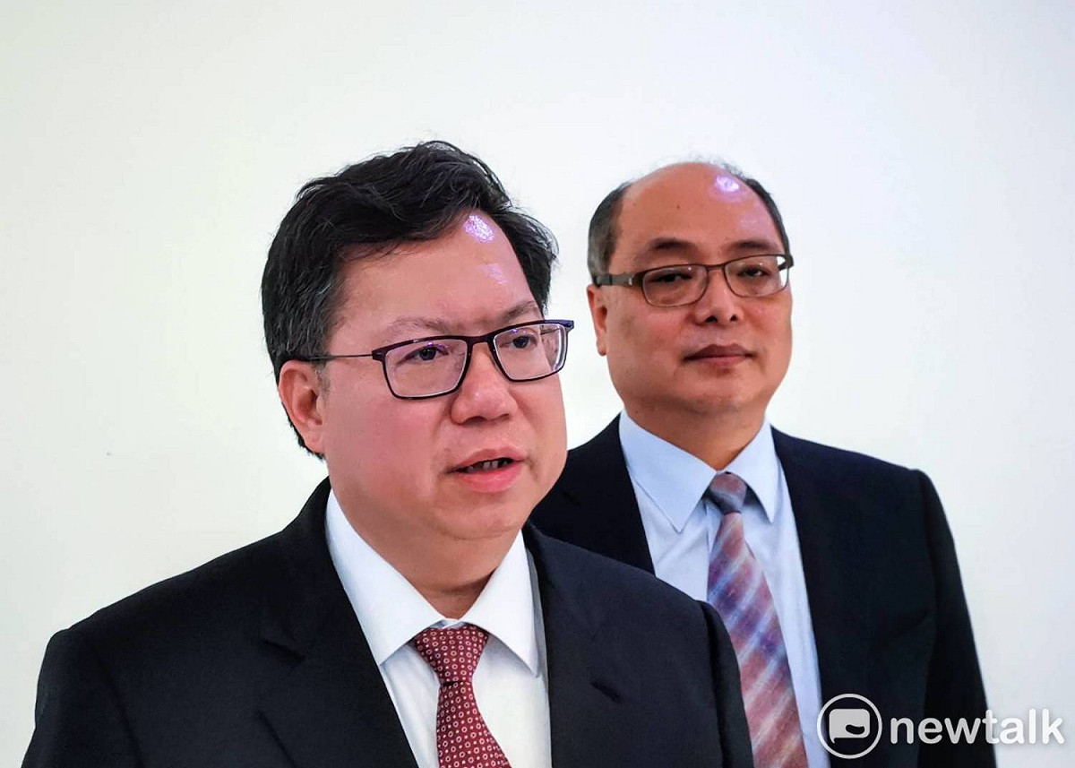 鄭文燦以過來人身份建議其他縣市首長要有決斷力、有遠見及魄力，讓每個事情獲得明確的方向，前半年如果成績不理想的，那就繼續努力，下半年把它做得更好。 圖：林昀真／攝