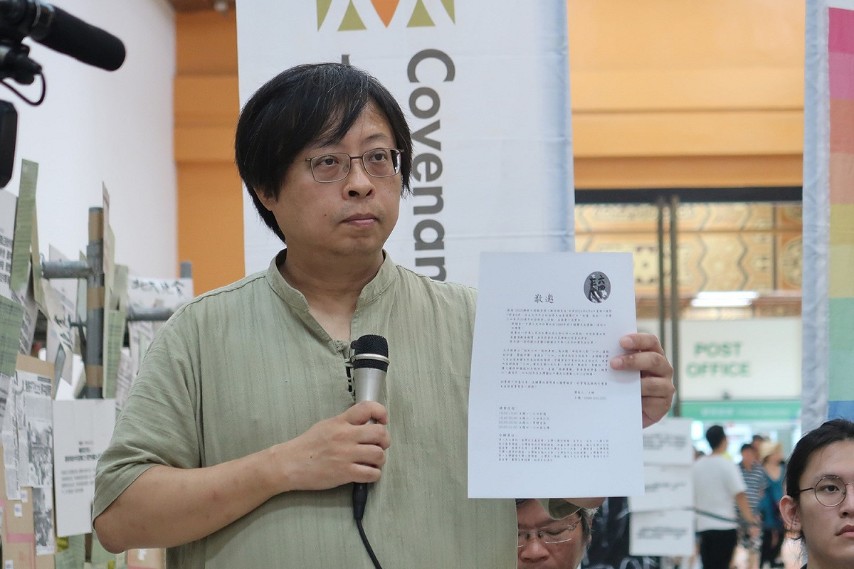 華人民主書院董事長曾建元。 圖：林朝億/攝